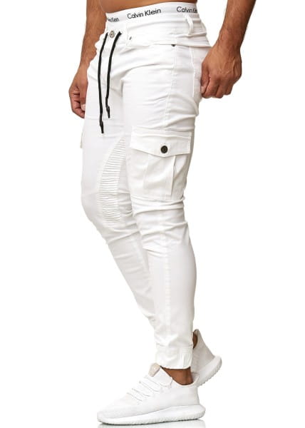 Herren Chino Hose Jeans Designer Chinohose Slim Fit Männer Skinny 3207C
