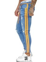 Pantalon en jean pour homme de marque Jeans de coupe régulière Modèle de base en stretch j-8003-bo
