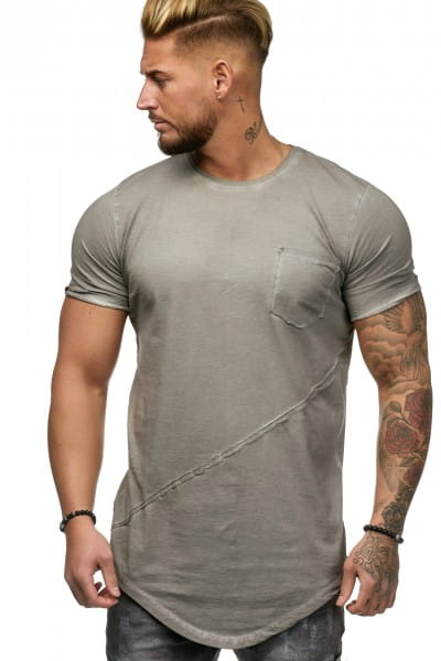 OneRedox Chemise pour homme Sweat à capuche à manches longues Chemise à manches courtes Sweatshirt T-Shirt 9032