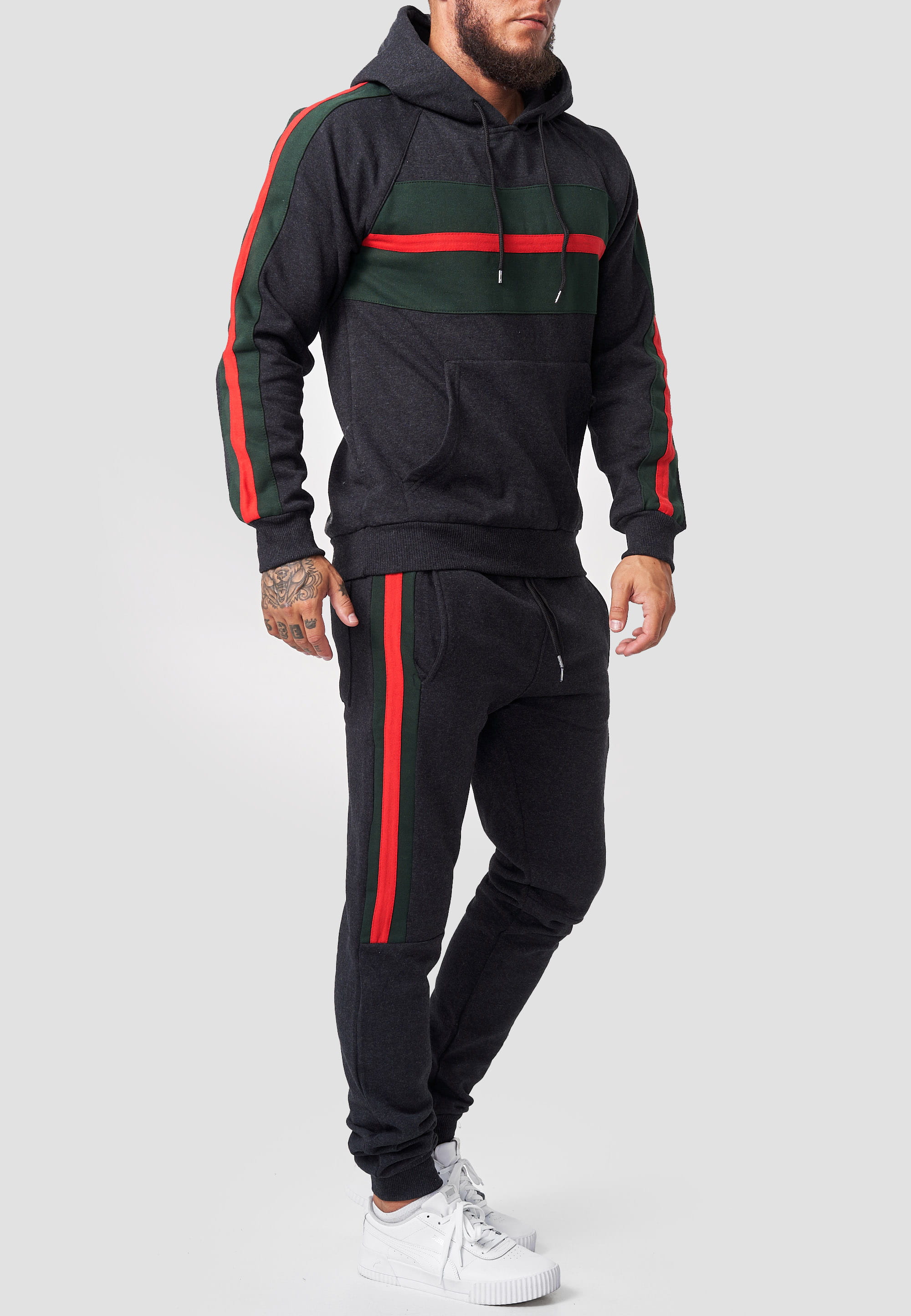 OneRedox Herren Jogginganzug Sportanzug Männer Trainingsanzug Fitness Sporthose und Trainingsjacke Modell 1148 
