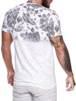 Heren T-Shirt korte mouw brede hals overmaat Tee Model 1468