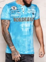 OneRedox Herren T-Shirt Kurzarm Rundhals Bordeaux Tee Modell 3589