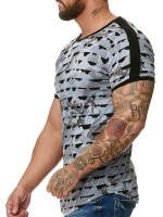 OneRedox Chemise à capuchon à capuchon manches longues Chemise à manches courtes Sweat-shirt à manches courtes T-Shirt Modèle 1330