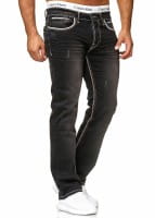OneRedox Hommes Jeans Jeans Denim Slim Fit Used Design Modèle 5167