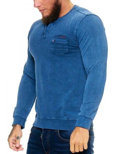 Herren Pullover Sweatshirt Longsleeve Langarm Hoodie Modell H-1482